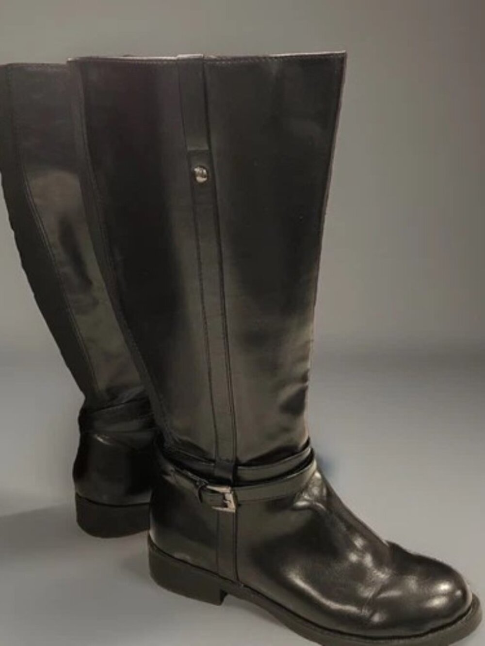 American Eagle Wide Calf Boots Black Faux Leather